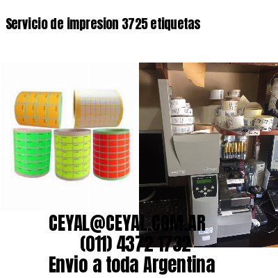 Servicio de impresion 3725 etiquetas
