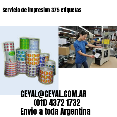 Servicio de impresion 375 etiquetas
