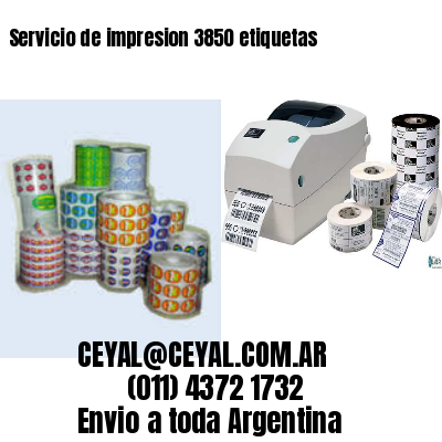 Servicio de impresion 3850 etiquetas