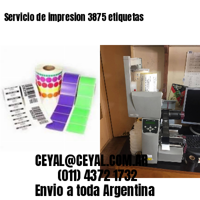 Servicio de impresion 3875 etiquetas