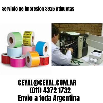 Servicio de impresion 3925 etiquetas