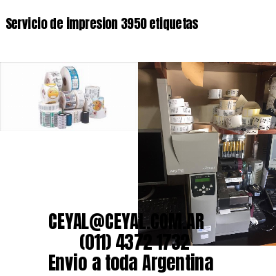 Servicio de impresion 3950 etiquetas