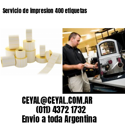 Servicio de impresion 400 etiquetas