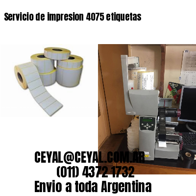 Servicio de impresion 4075 etiquetas