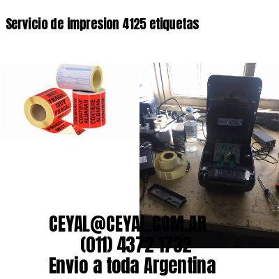 Servicio de impresion 4125 etiquetas