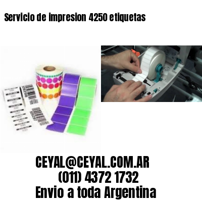 Servicio de impresion 4250 etiquetas