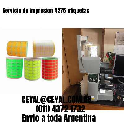 Servicio de impresion 4275 etiquetas