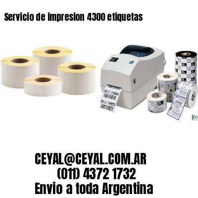 Servicio de impresion 4300 etiquetas