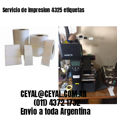 Servicio de impresion 4325 etiquetas