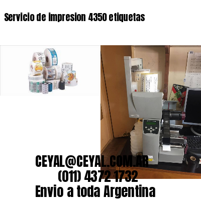 Servicio de impresion 4350 etiquetas