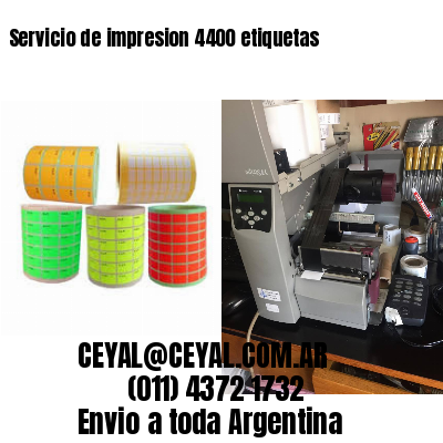 Servicio de impresion 4400 etiquetas
