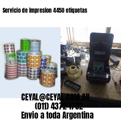 Servicio de impresion 4450 etiquetas