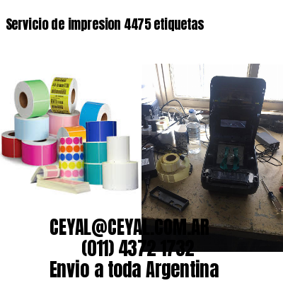 Servicio de impresion 4475 etiquetas