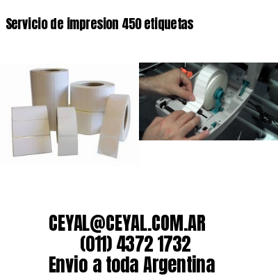Servicio de impresion 450 etiquetas