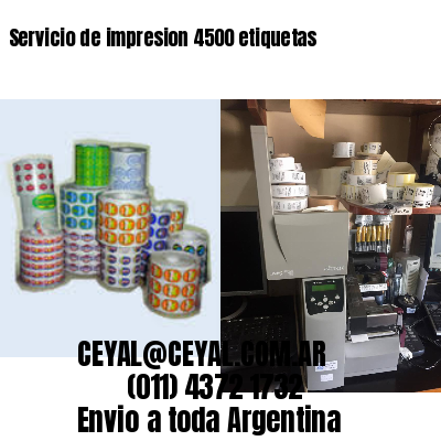 Servicio de impresion 4500 etiquetas