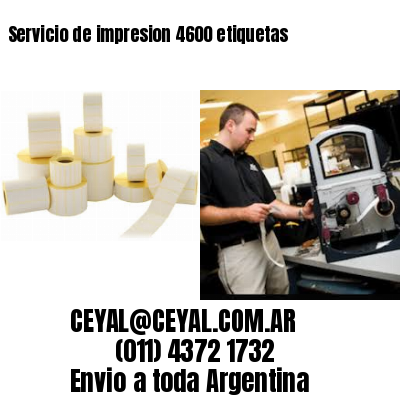 Servicio de impresion 4600 etiquetas