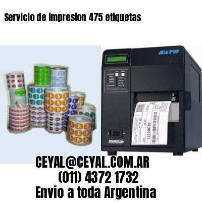 Servicio de impresion 475 etiquetas