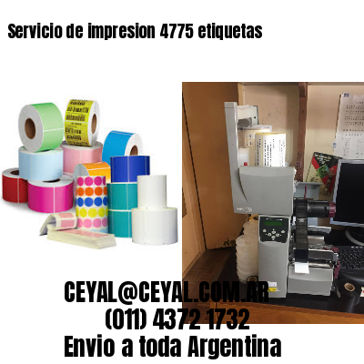 Servicio de impresion 4775 etiquetas