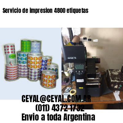 Servicio de impresion 4800 etiquetas