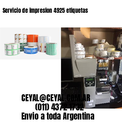 Servicio de impresion 4925 etiquetas