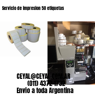 Servicio de impresion 50 etiquetas