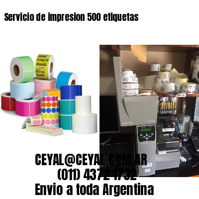 Servicio de impresion 500 etiquetas