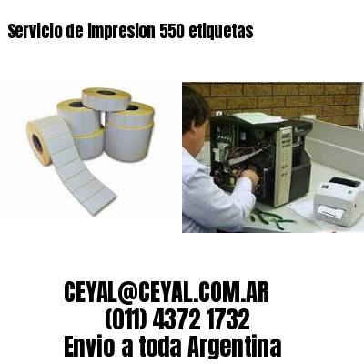 Servicio de impresion 550 etiquetas