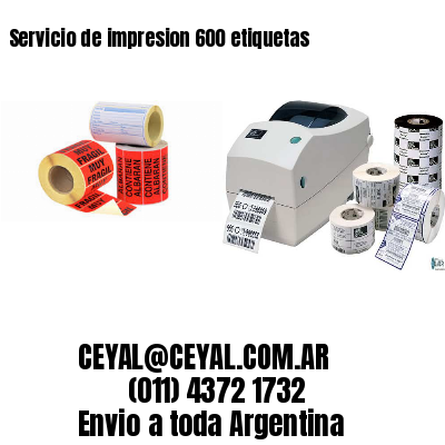 Servicio de impresion 600 etiquetas