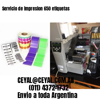 Servicio de impresion 650 etiquetas
