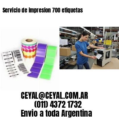 Servicio de impresion 700 etiquetas
