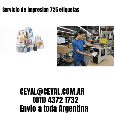 Servicio de impresion 725 etiquetas