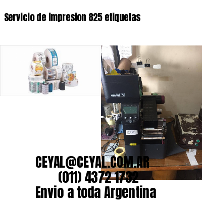 Servicio de impresion 825 etiquetas