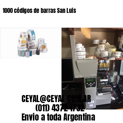 1000 códigos de barras San Luis