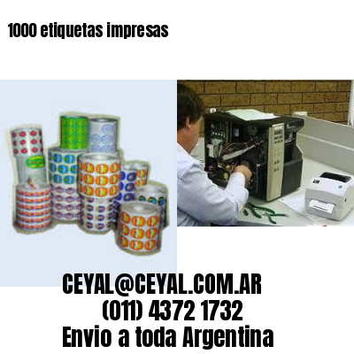 1000 etiquetas impresas