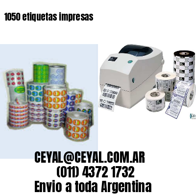 1050 etiquetas impresas