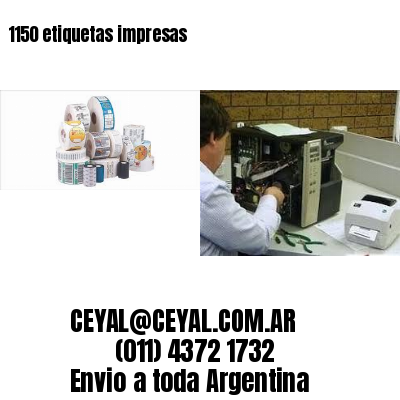 1150 etiquetas impresas