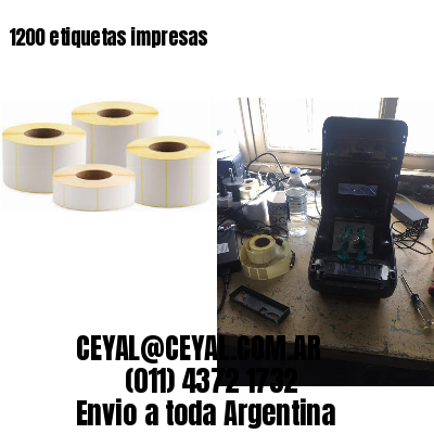 1200 etiquetas impresas