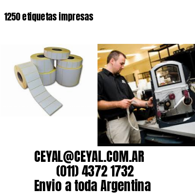 1250 etiquetas impresas