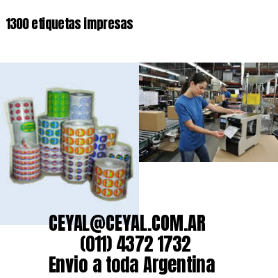 1300 etiquetas impresas