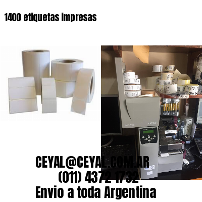 1400 etiquetas impresas
