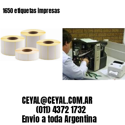 1650 etiquetas impresas