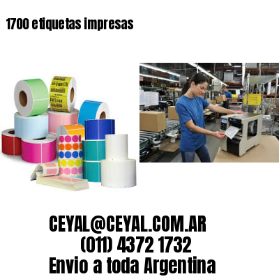 1700 etiquetas impresas
