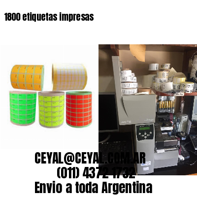 1800 etiquetas impresas