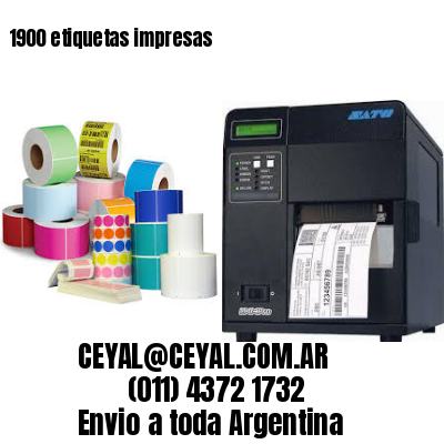 1900 etiquetas impresas