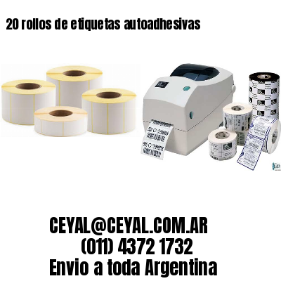 20 rollos de etiquetas autoadhesivas