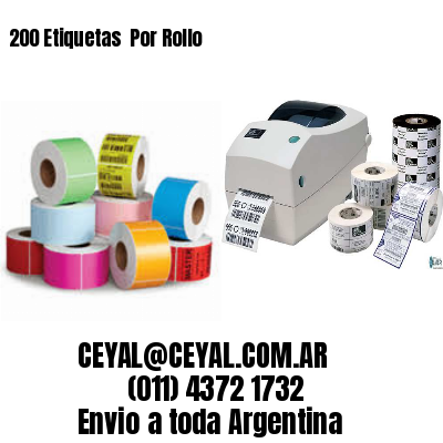 200 Etiquetas  Por Rollo