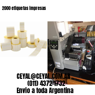 2000 etiquetas impresas