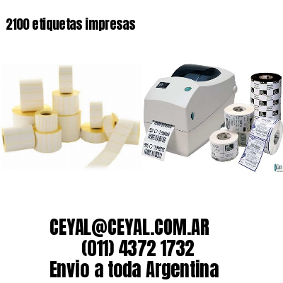 2100 etiquetas impresas
