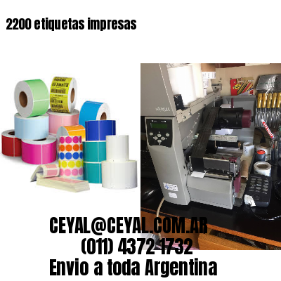2200 etiquetas impresas