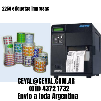 2250 etiquetas impresas